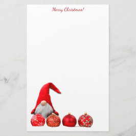 Red Santa Gnome Weihnachten Briefpapier