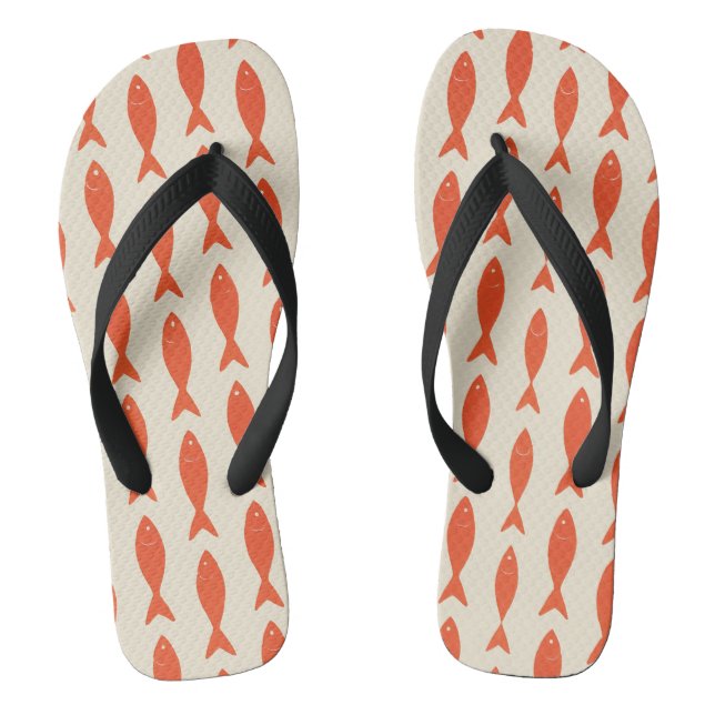Red Sardines Fish Summer Flip Flops (Fußbett)