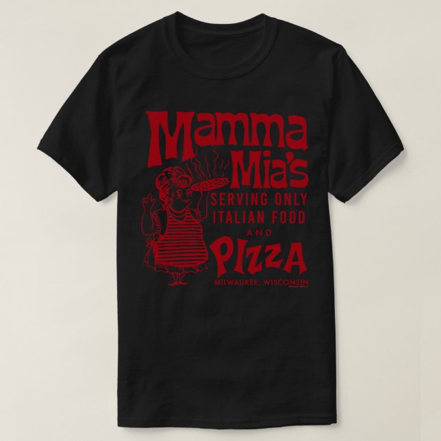 Red Sauce Revival Mamma Mias Pizza Milwaukee WI T-Shirt (Design vorne)