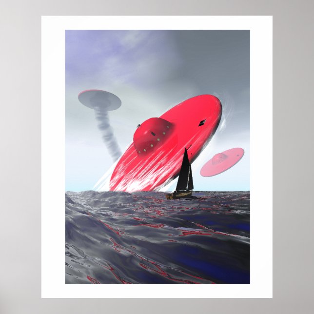 Red Saucer Attack Poster (Vorne)