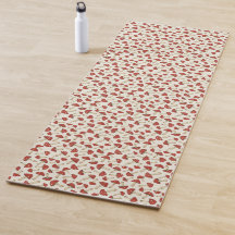 Red Scattered Mushroom Pattern - Retro Cottagecore