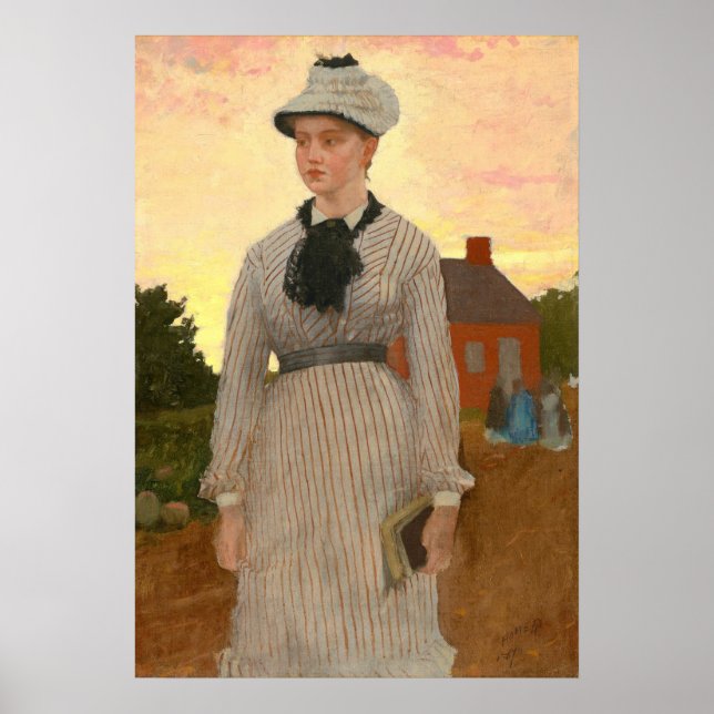 Red School House - Winslow Homer Fine Art Poster (Vorne)