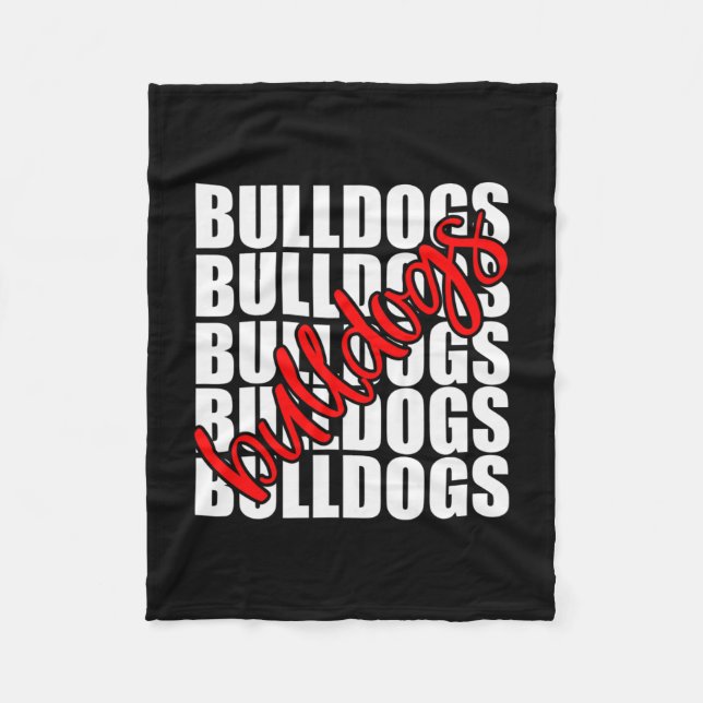 Red School Sport Fan Team Spirit Fleecedecke (Vorderseite)