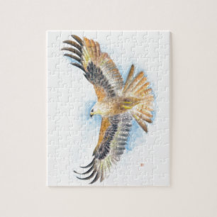 Red Schwanz Hawk Art Puzzle