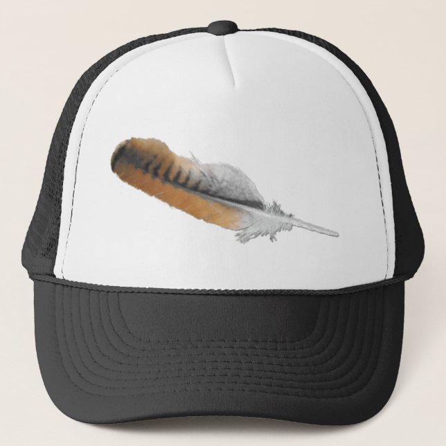 Red-Schwanz Hawk feather Truckerkappe (Vorderseite)