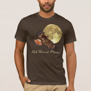 Red Schwanz Hawk & Full Moon Wildlife T - Shirt