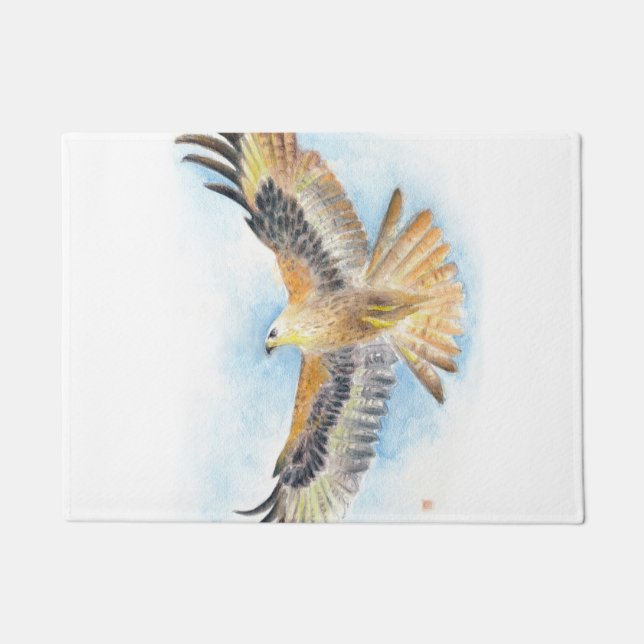 Red Schwanz Hawk Fußmatte (Vorderseite)