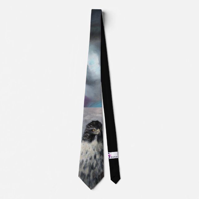 Red Schwanz Hawk Neck Tie Krawatte (Vorderseite)