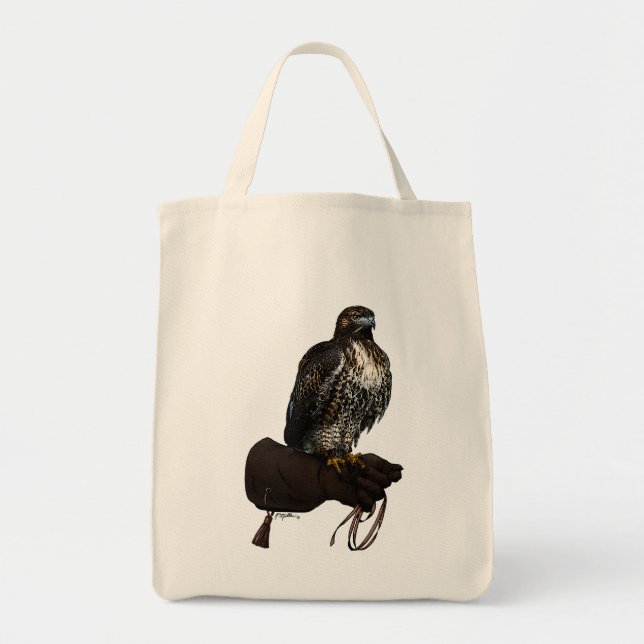 Red-Schwanz Hawk on Glove Tragetasche (Vorne)