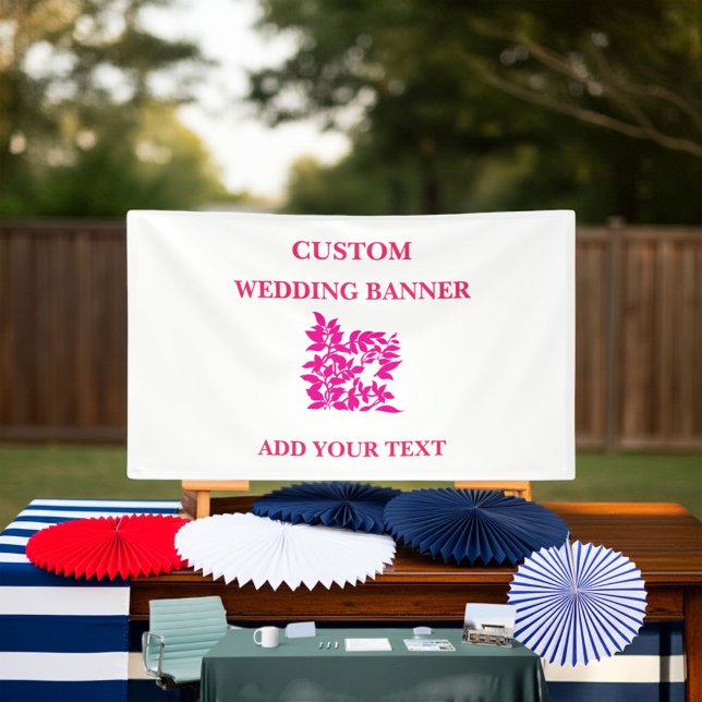 Red Schwarz-weiß Floral Banner | Elegantes Party Z (Class of 2022 banners made bold with zazzlemade flair! #zazzlemade #graduatebanners

)