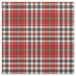 Red Schwarz-weiß Green Tartan Kariert Stoff