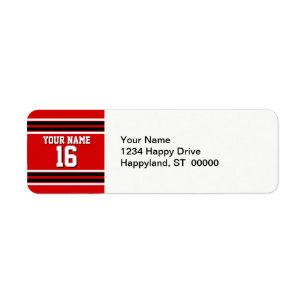Red Schwarz-weiß Team Jersey Name