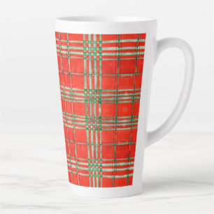 RED SCOTT TARTAN Tall Latte Tasse