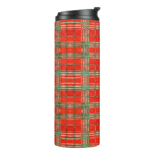 RED SCOTT TARTAN Thermaltumbler Thermosbecher