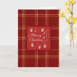 Red Scottish Heritage Tartan Fur Weihnachten Karte