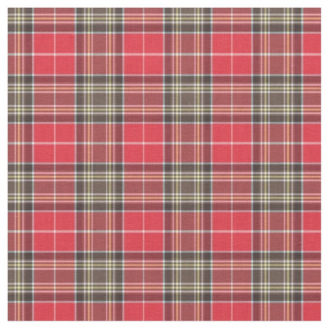 Red Scottish Tartan Kariert Stoff (Nahaufnahme)