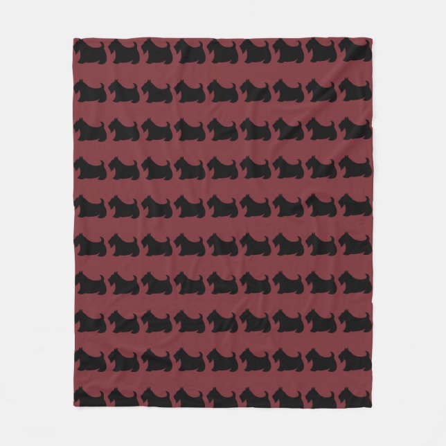 Red Scottish Terrier Fleece Blanket (Vorderseite)