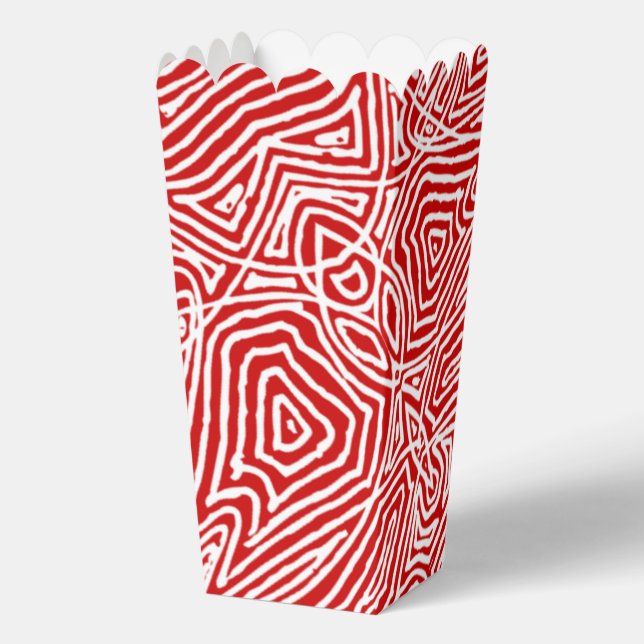 Red Scribbleprint Geschenkschachtel (Rückseite)