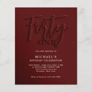 Red Script 40. Erwachsene Geburtstag