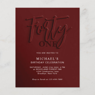 Red Script 40. Erwachsene Geburtstag