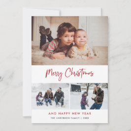 Red Script Stars Weihnachten 3 Foto Collage