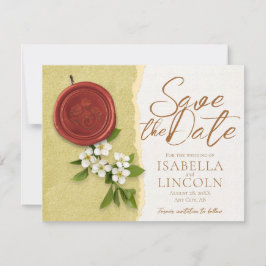 Red Seal Save the Wedding Date Invitation Einladung