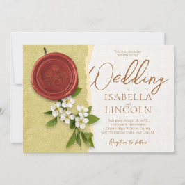 Red Seal Wedding Invitation Einladung