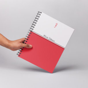 Red Seepferd Illustration Seelebensname minimalist Notizblock