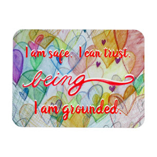 Red "Sein" Root Chakra Awareness Words Magnet