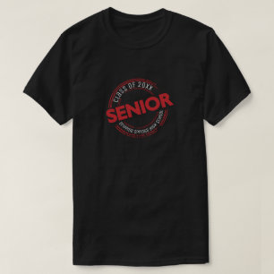 Red Senior Class of Distressed Abzeichen T-Shirt