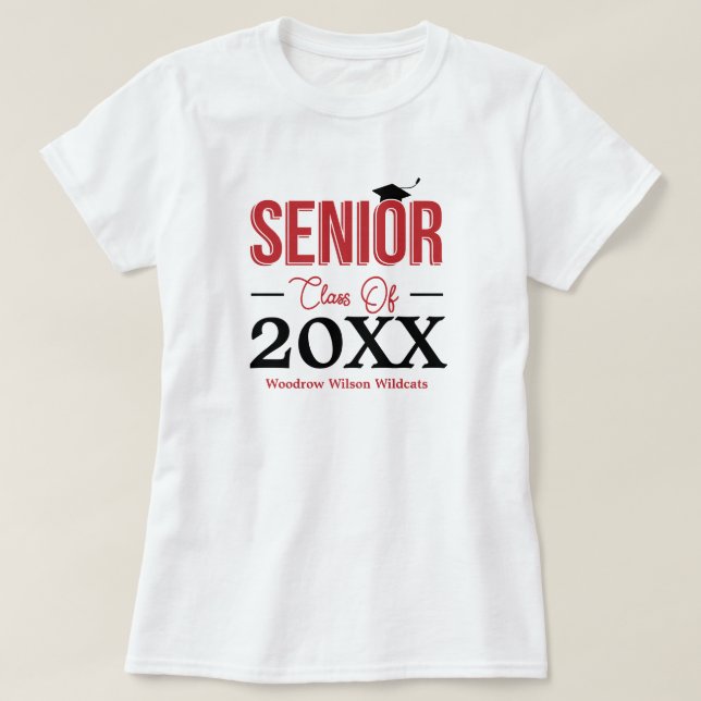Red Senior Class T-Shirt (Design vorne)