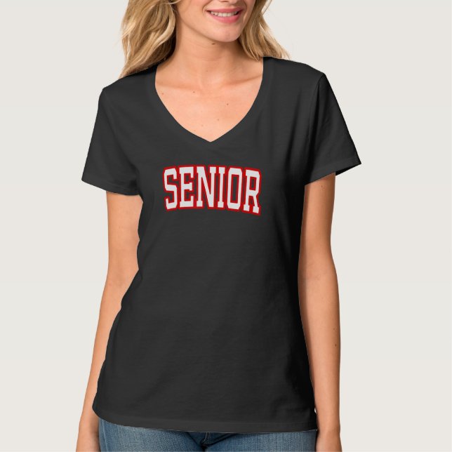 Red Senior College Football Costume Coach Student  T-Shirt (Vorderseite)