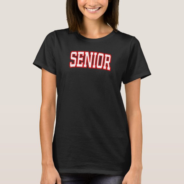 Red Senior College Football Costume Coach Student  T-Shirt (Vorderseite)