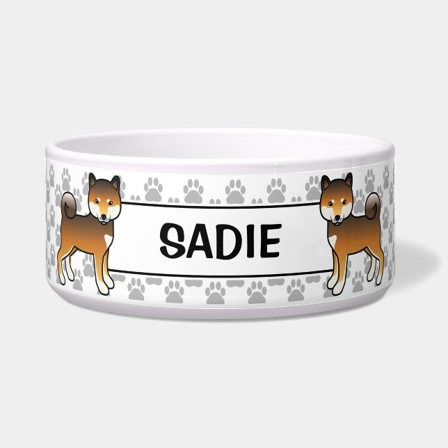 Red Sesame Shiba Inu Niedlicher Hund mit dem Namen Napf (Vorderseite)