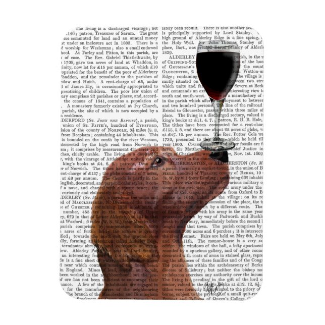Red Setter Dog Au Vin Magnet (Vertikal)