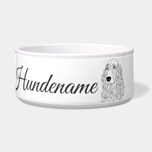 Red Setter Minimalist Line Art personalized bowl Napf