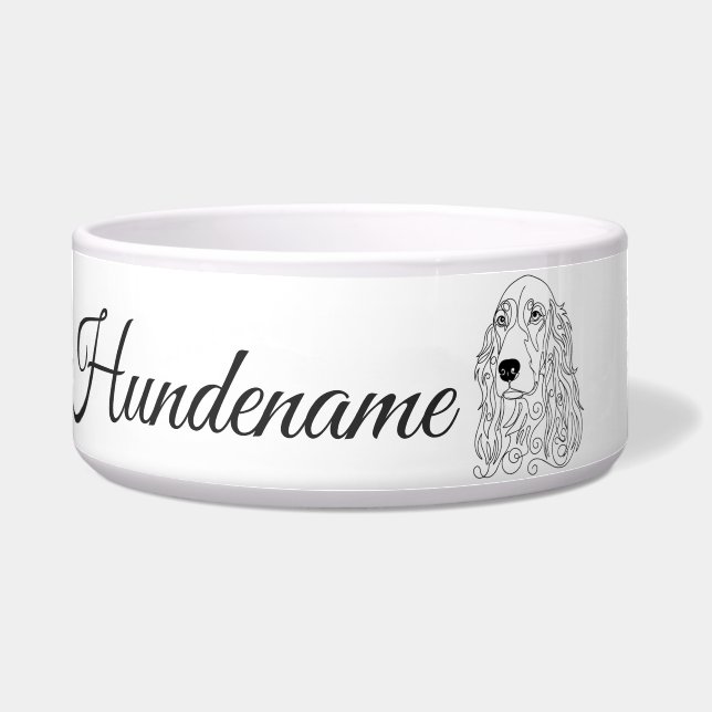 Red Setter Minimalist Line Art personalized bowl Napf (Vorderseite)