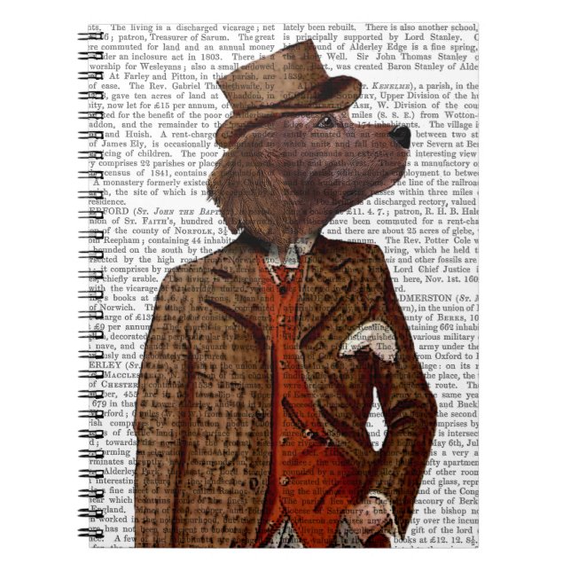 Red Setter Rider Portrait Notizblock (Vorderseite)