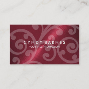 Red Sheen Business Card mit Scroll Visitenkarte