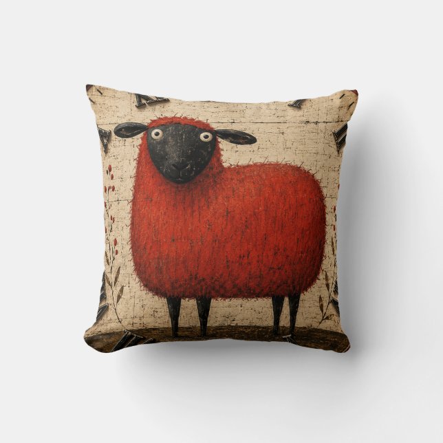 Red Sheep Kissen (Vorderseite)
