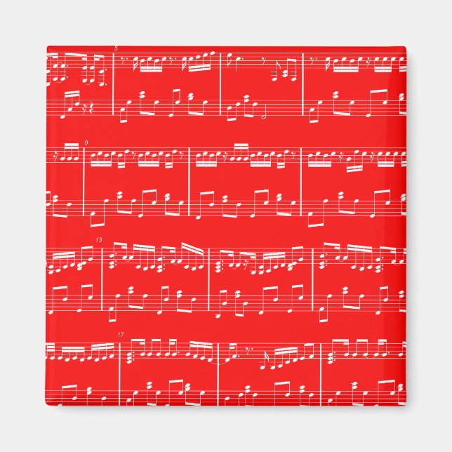 Red Sheet Music Magnet (Vorne)