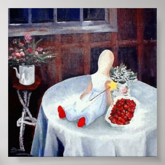 Red Shoes n' Strawberries von Elizabeth Poster