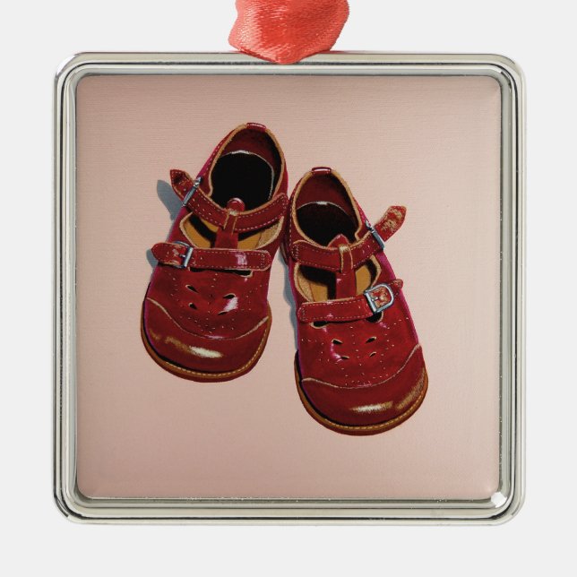 Red Shoes Ornament Aus Metall (Vorne)