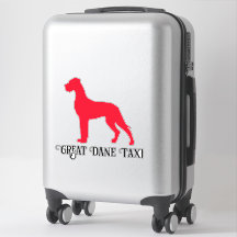 Red Show Stehend Great Dane Silhouette Vinyl Sti