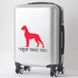 Red Show Stehend Great Dane Silhouette Vinyl Sti Aufkleber