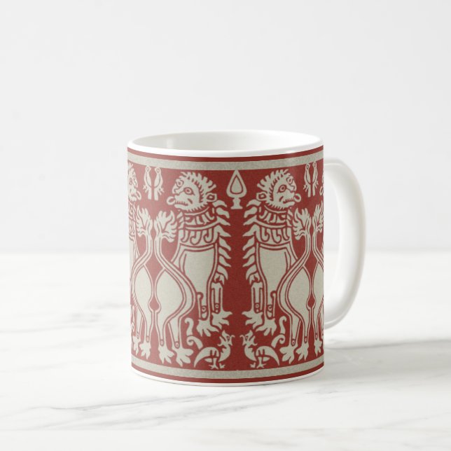 Red Sicilian Lions Coffee Tasse (VorderseiteRechts)