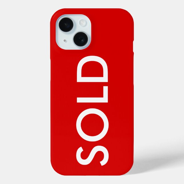 Red Sign Apple iPhone Case Cover VERKAUFT (Rückseite)