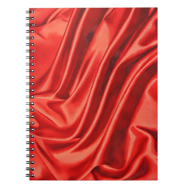 Red Silk Romantic Style Journal Notebook Notizblock (Vorderseite)