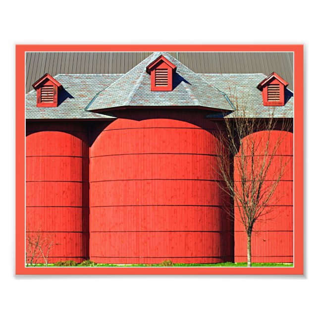 Red Silos Fotodruck (Vorne)