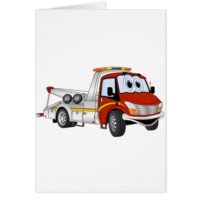 Red Silver Cartoon Tow Truck (Vorne)